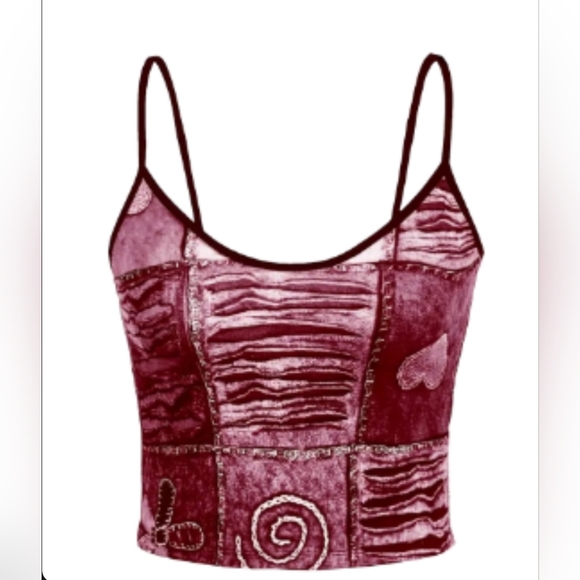 . Tops - Patchwork Print Sexy Spaghetti Strap Top, Cami. Women's XLarge NWT